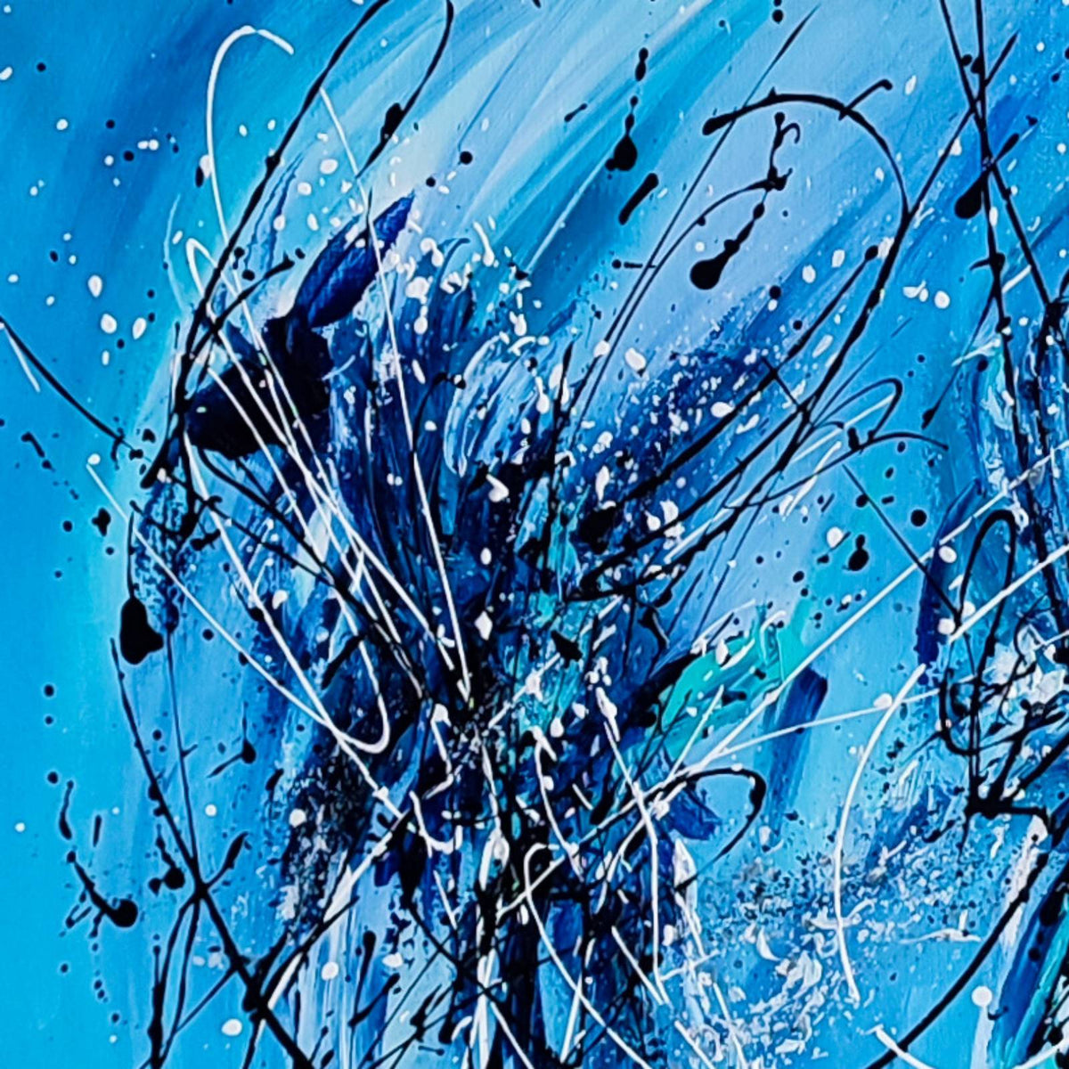 Eclosion – original blue abstract painting