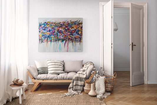 Large abstract paintings: how to transform a modern interior