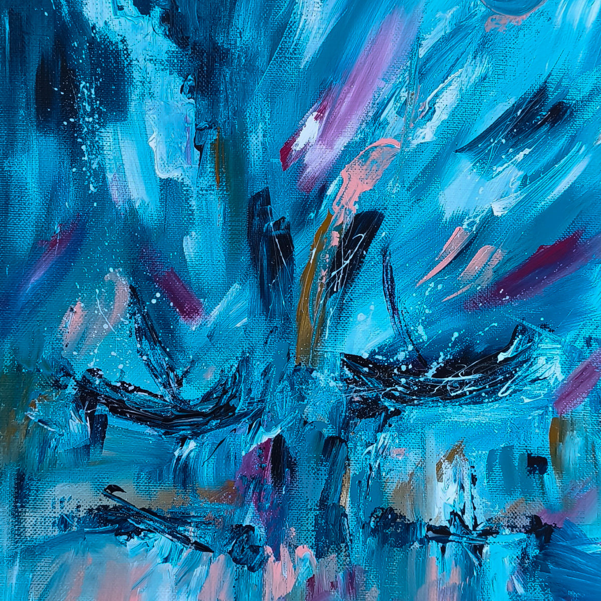 Close-up of the colours and texture of Magie lunaire by Âme Sauvage