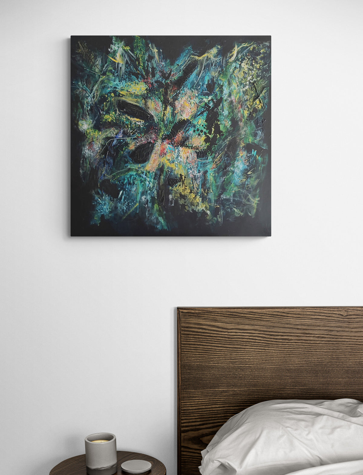 Modern large abstract artwork with rich texture and relief 