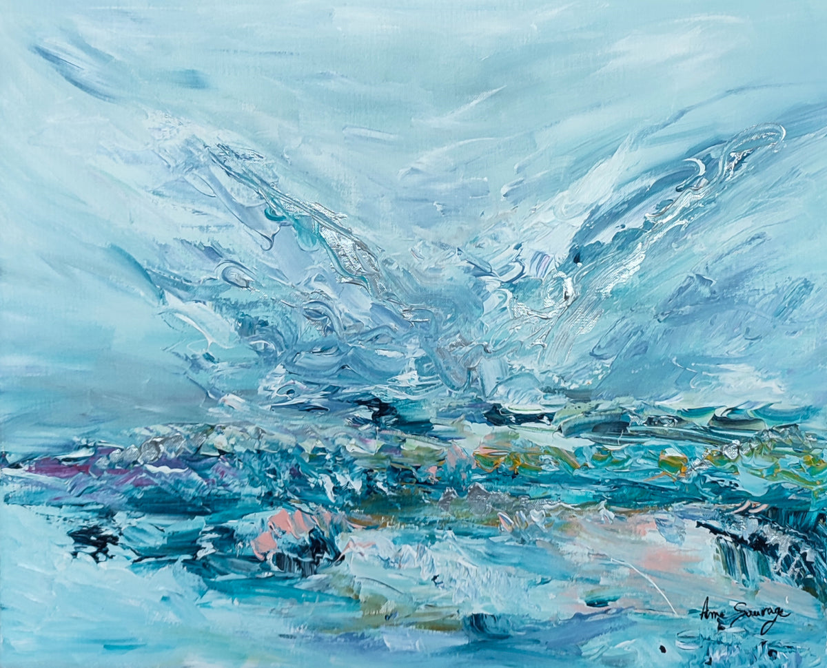 Blue abstract painting