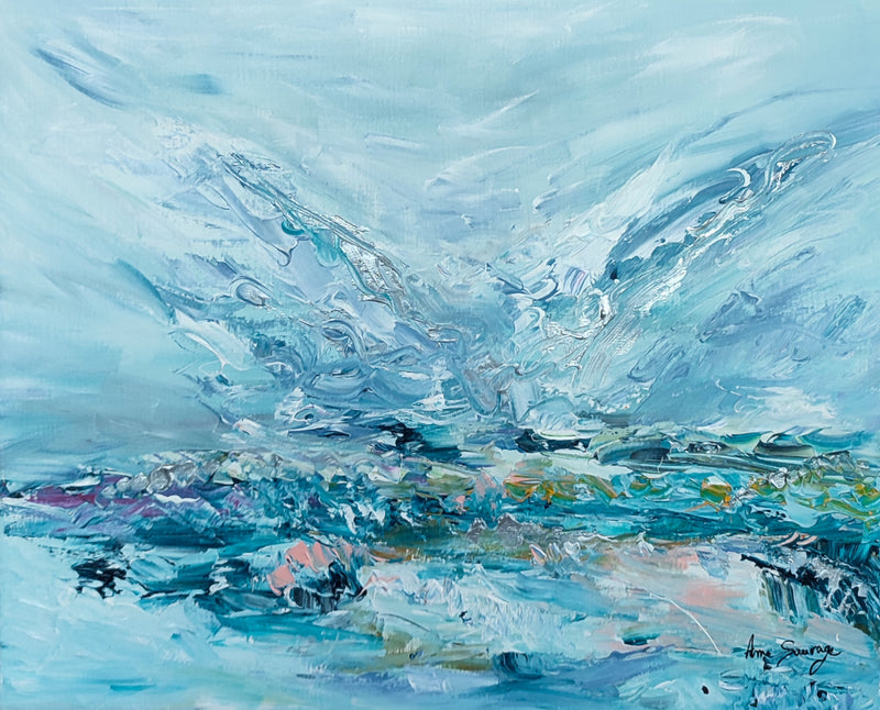 Blue abstract painting