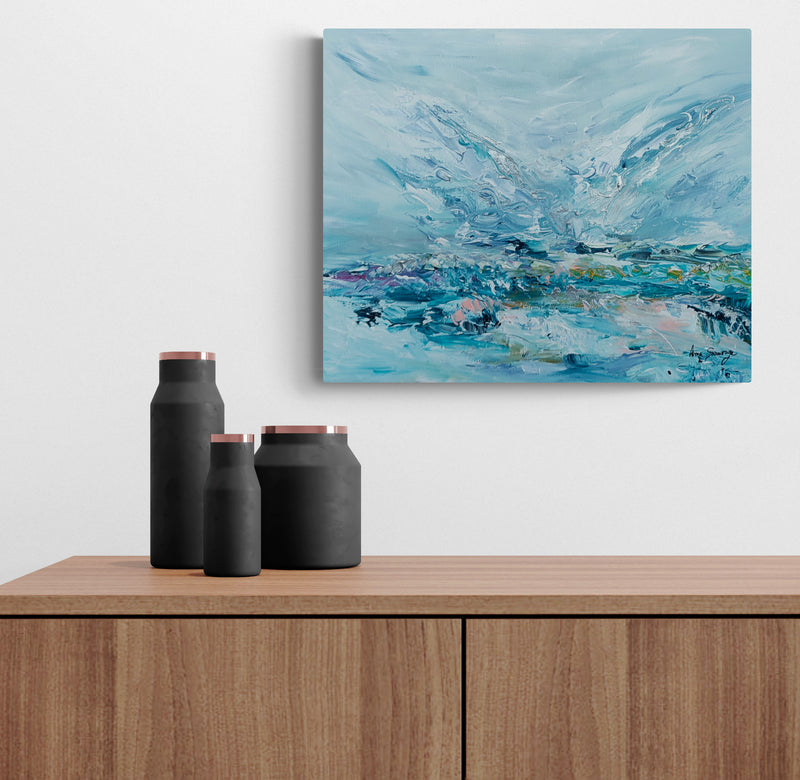 Blue abstract painting