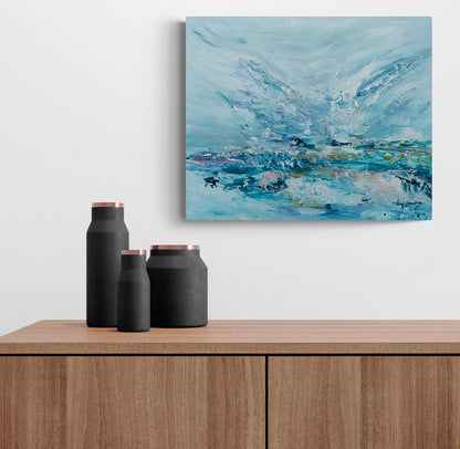 Blue abstract painting