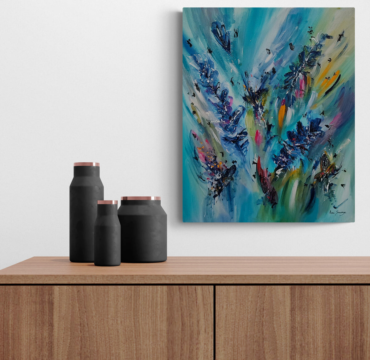 Blue abstract painting