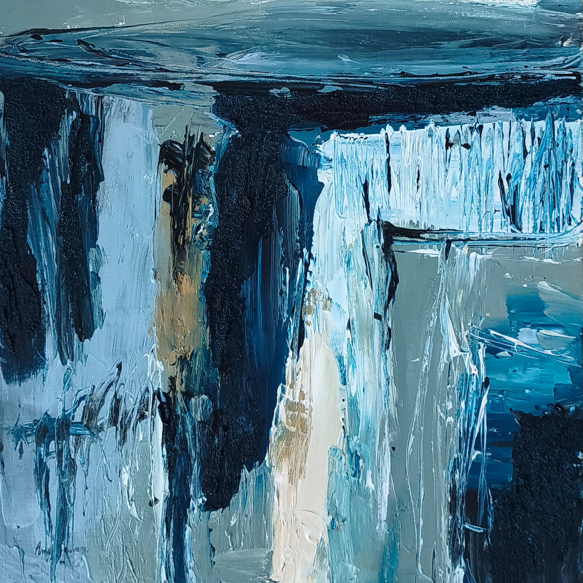 blue-green-abstract-painting-details