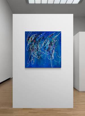 blue large abstract art