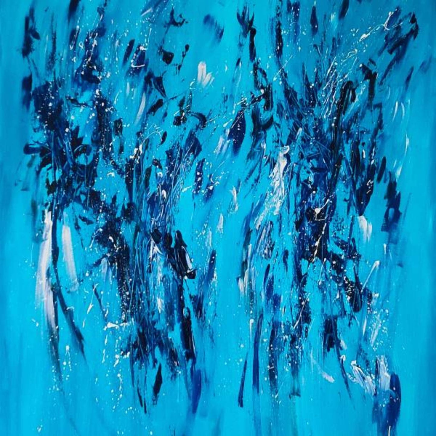 blue minimalist abstract painting
