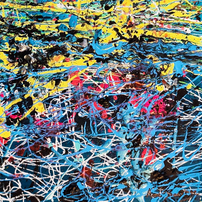 Expressionist abstract painting by French contemporary artist