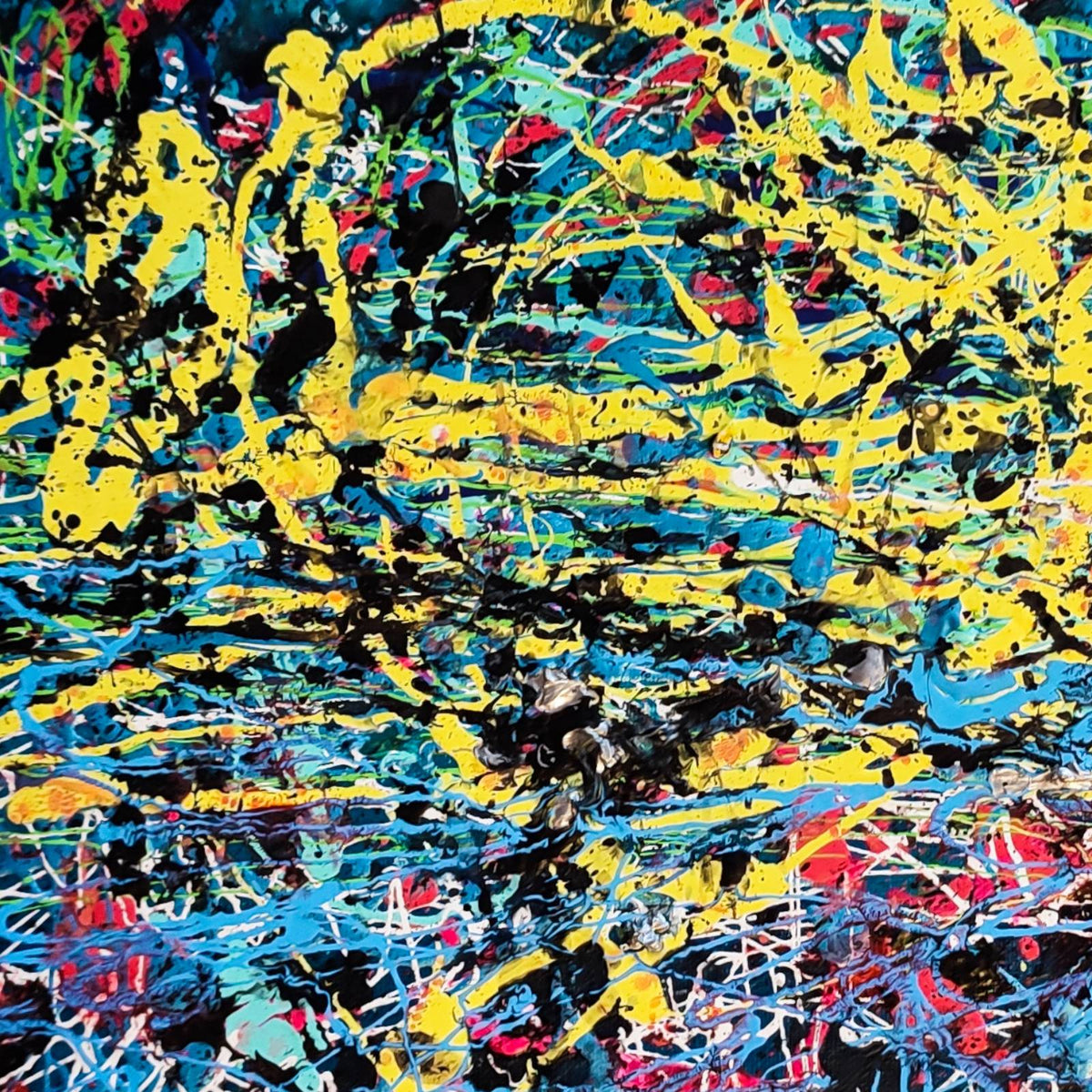Details of expressionnist abstract painting