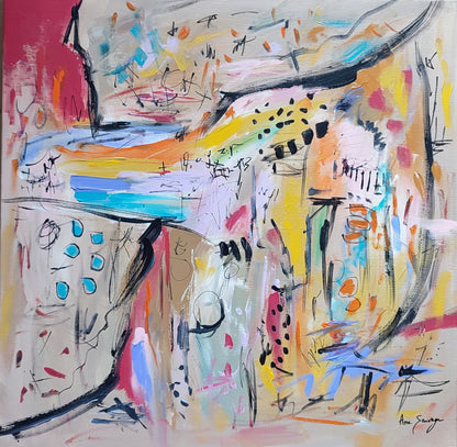 Brown abstract painting