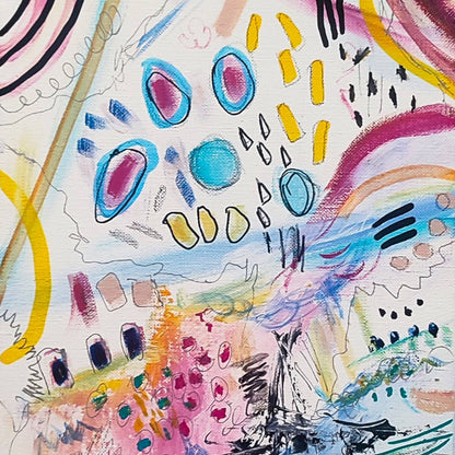 La fête arc-en-ciel - Colourful abstract painting