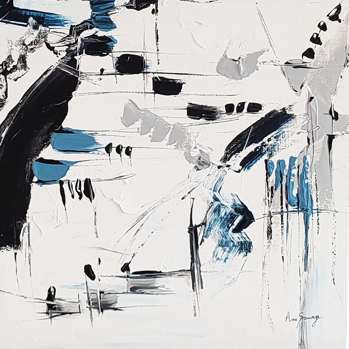 Contemporary minimalist abstract painting