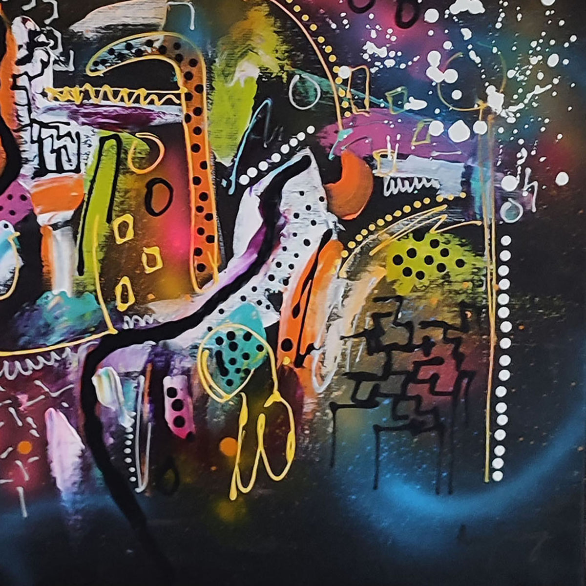 Details of contemporary abstract painting