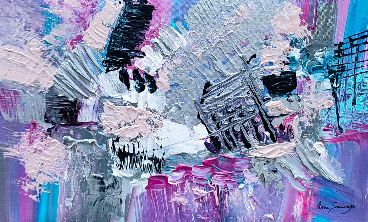 Contemporay small abstract artwork on canvas