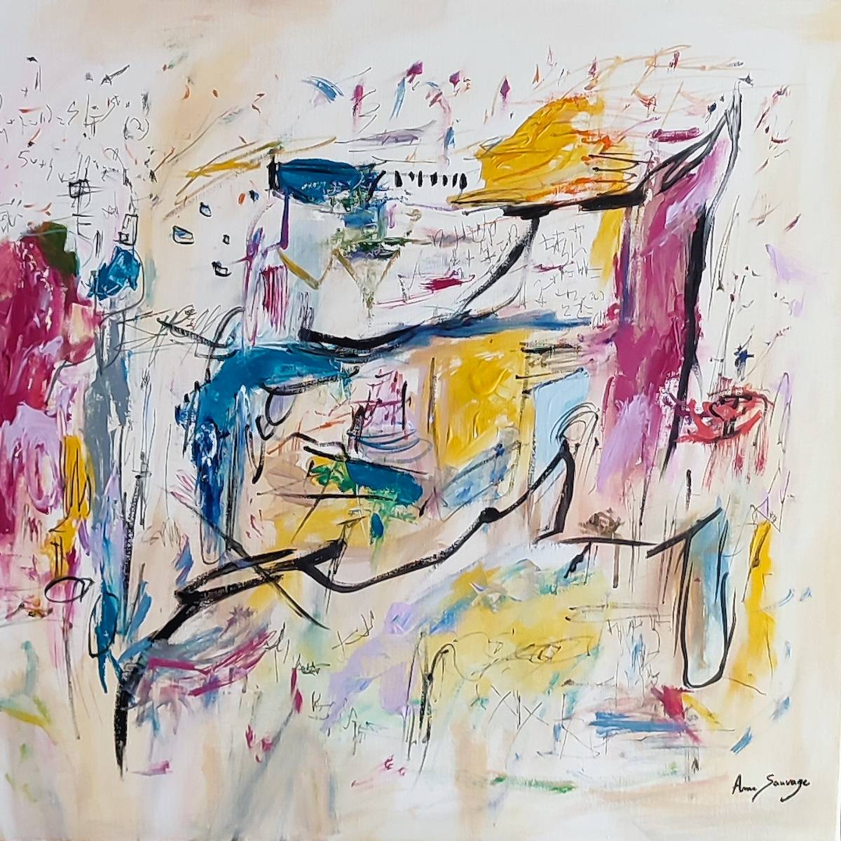  Harmonious color contemporary abstract