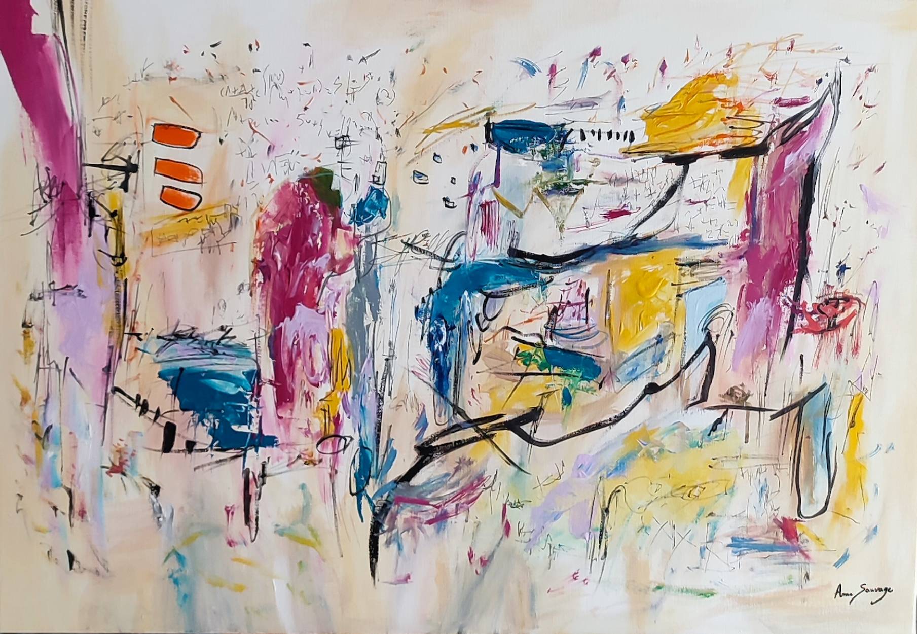 Harmonious color contemporary abstract