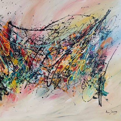 Une autre histoire – Colourful modern abstract painting