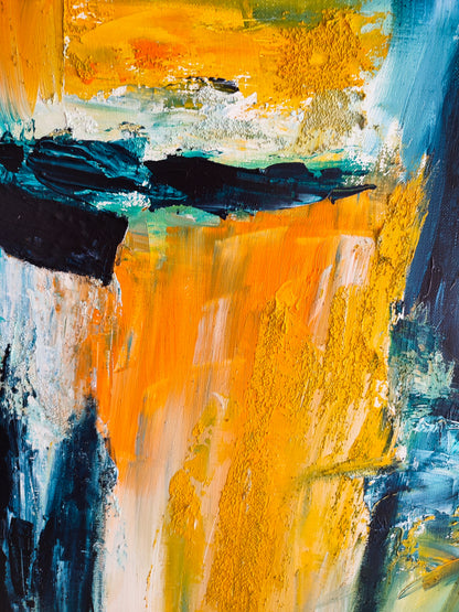 details of large abstract painting