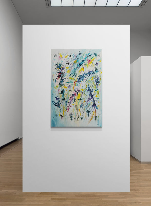 large-abstract-blue-panoramic-floral-painting