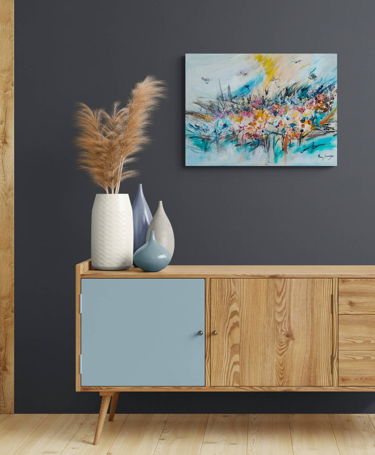large colorful abstract painting