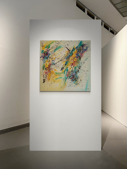 Large colorful abstract painting 