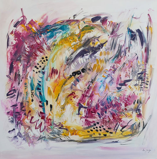 Large colorful abstract painting