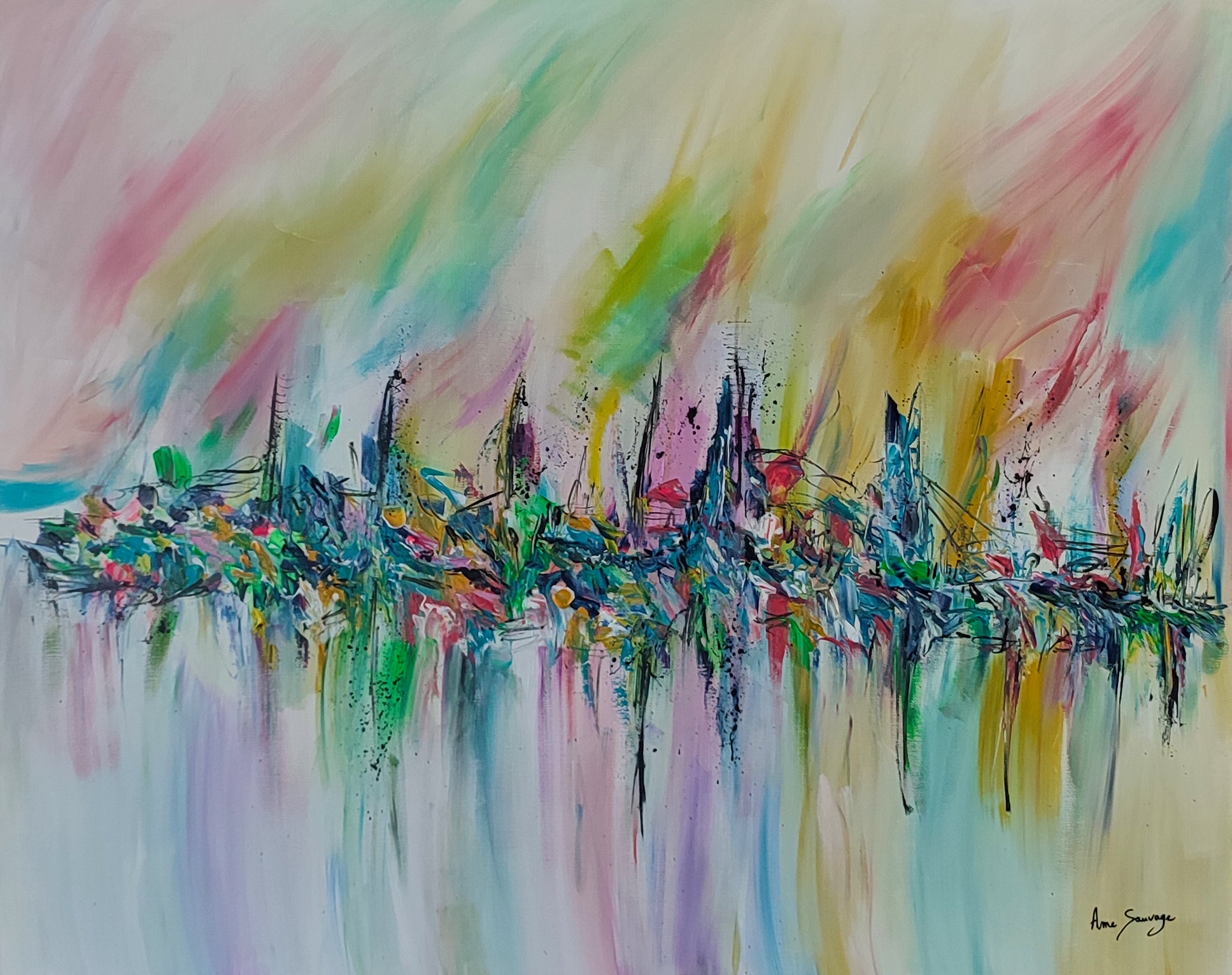 large colorful abstract painting