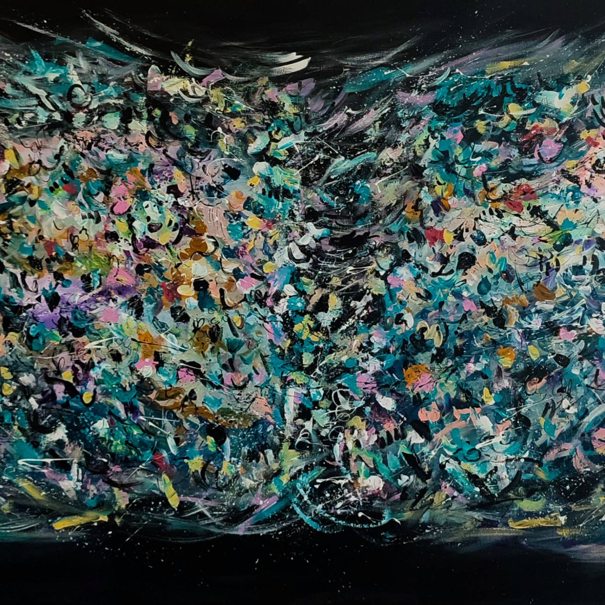 large contemporary abstract paintings details