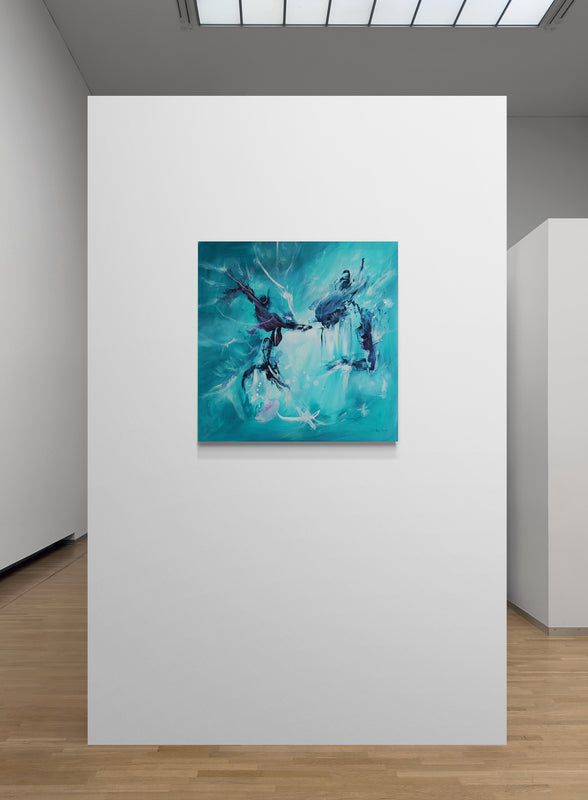 Large handpainted abstract painting