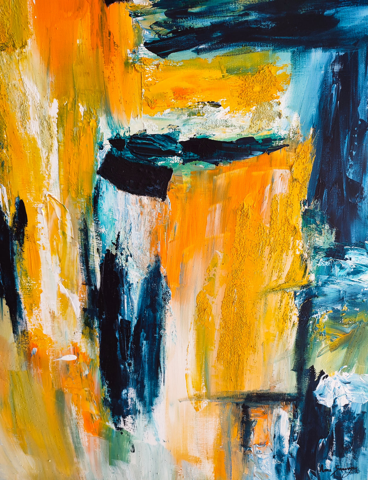 details of large abstract painting