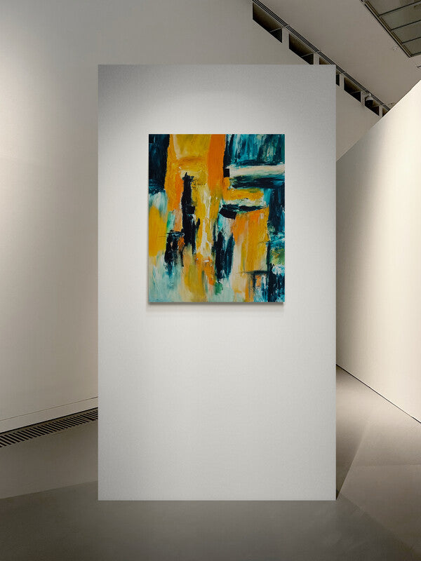 large and textured abstract painting