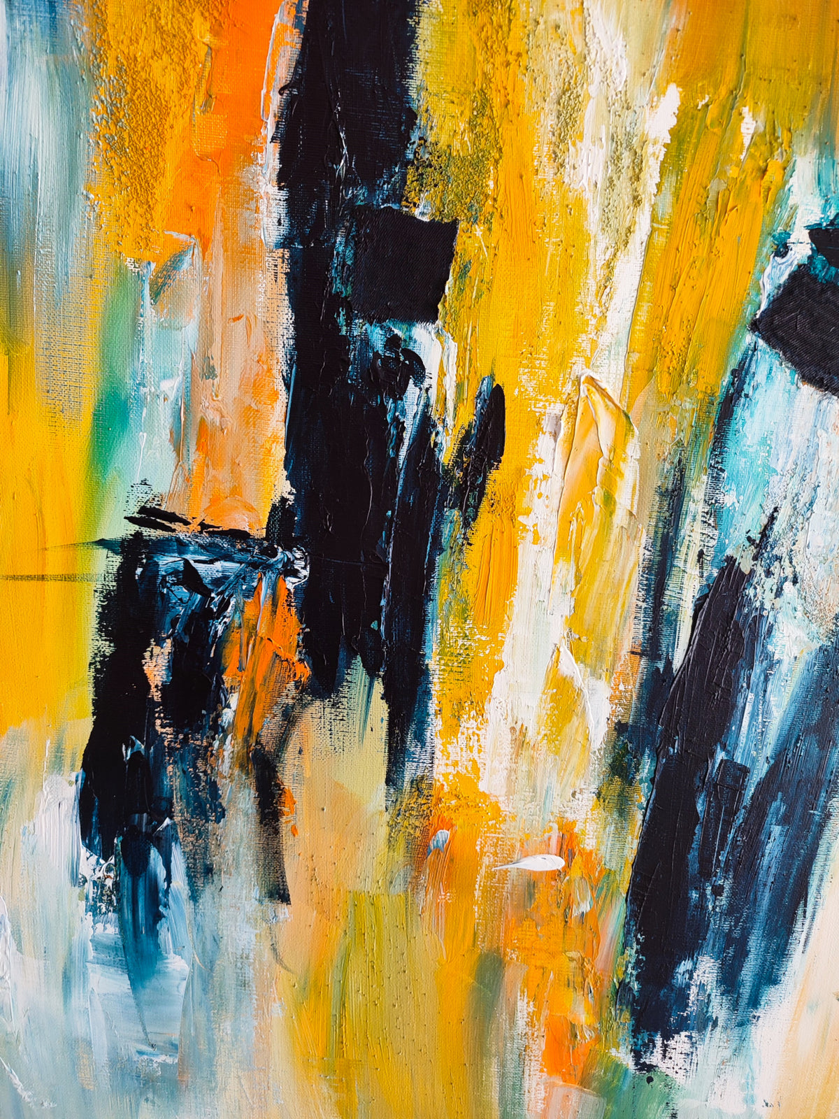 large textured painting details