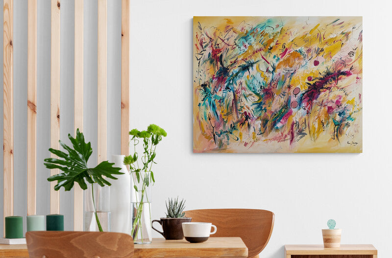 large-yellow-abstract-painting-in-interior