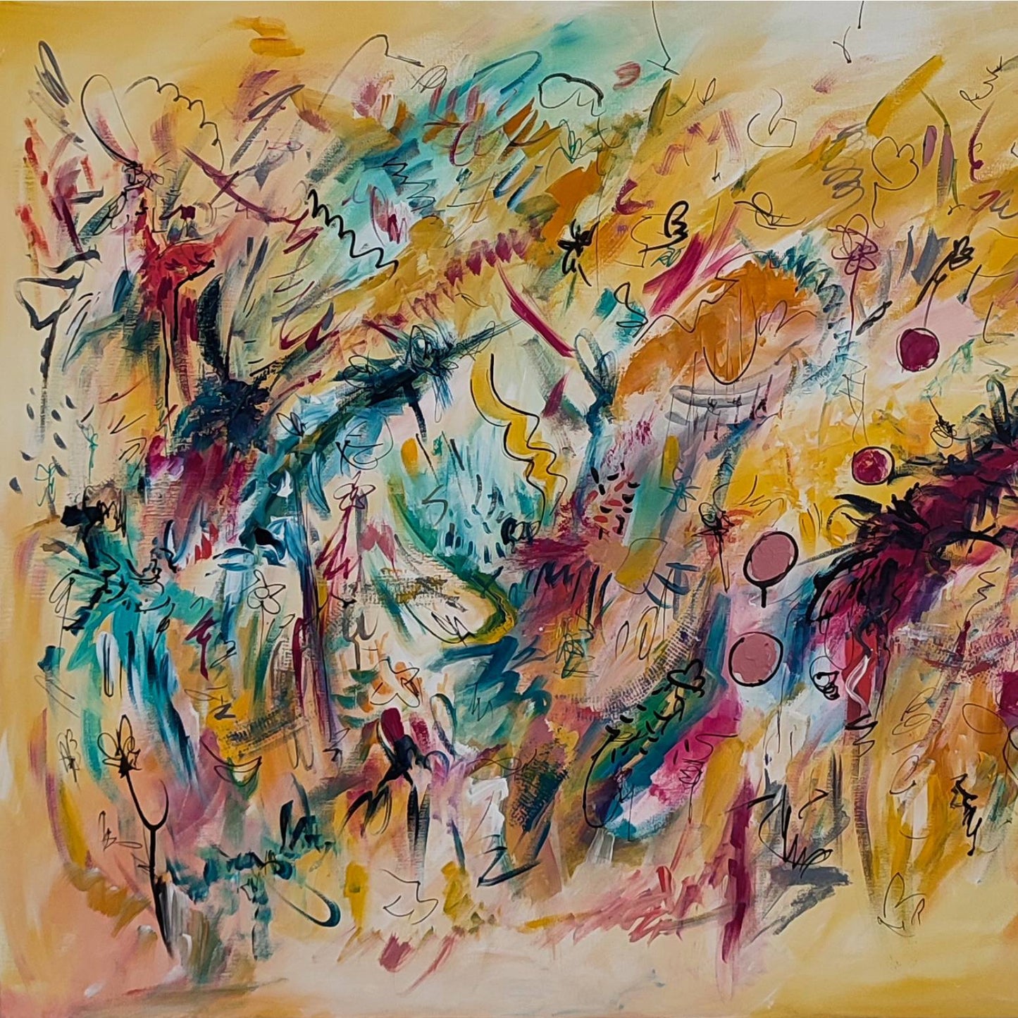 large-yellow-abstract-painting-details-2