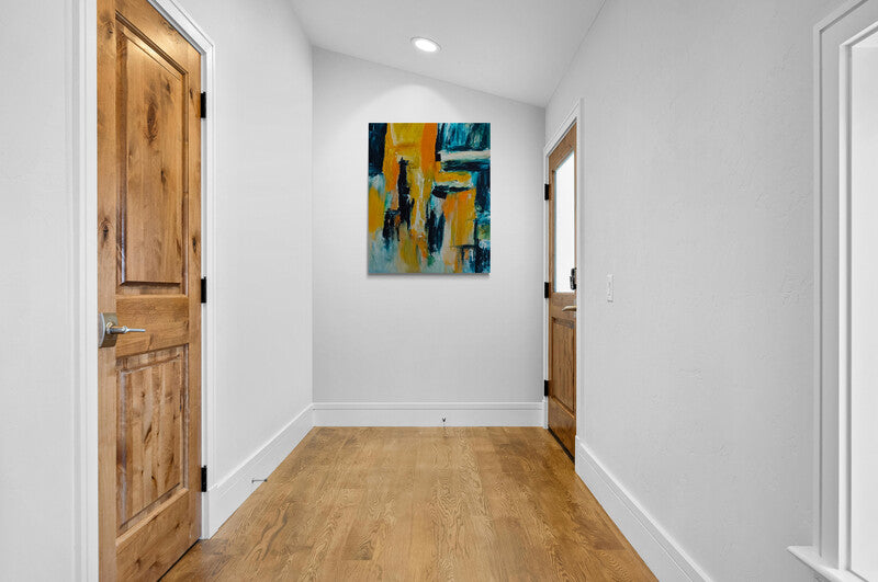 large-yellow-orange-and-blue-painting