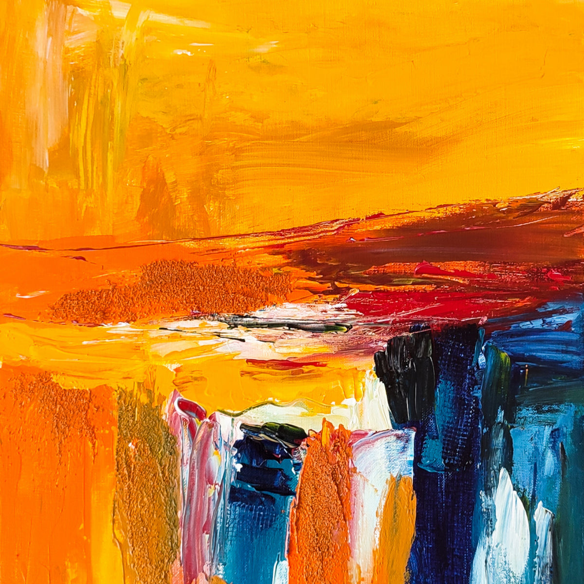 Close-up of the texture and colours in Mer et désert by Âme Sauvage