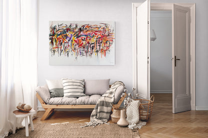 Modern xxl colorful abstract painting