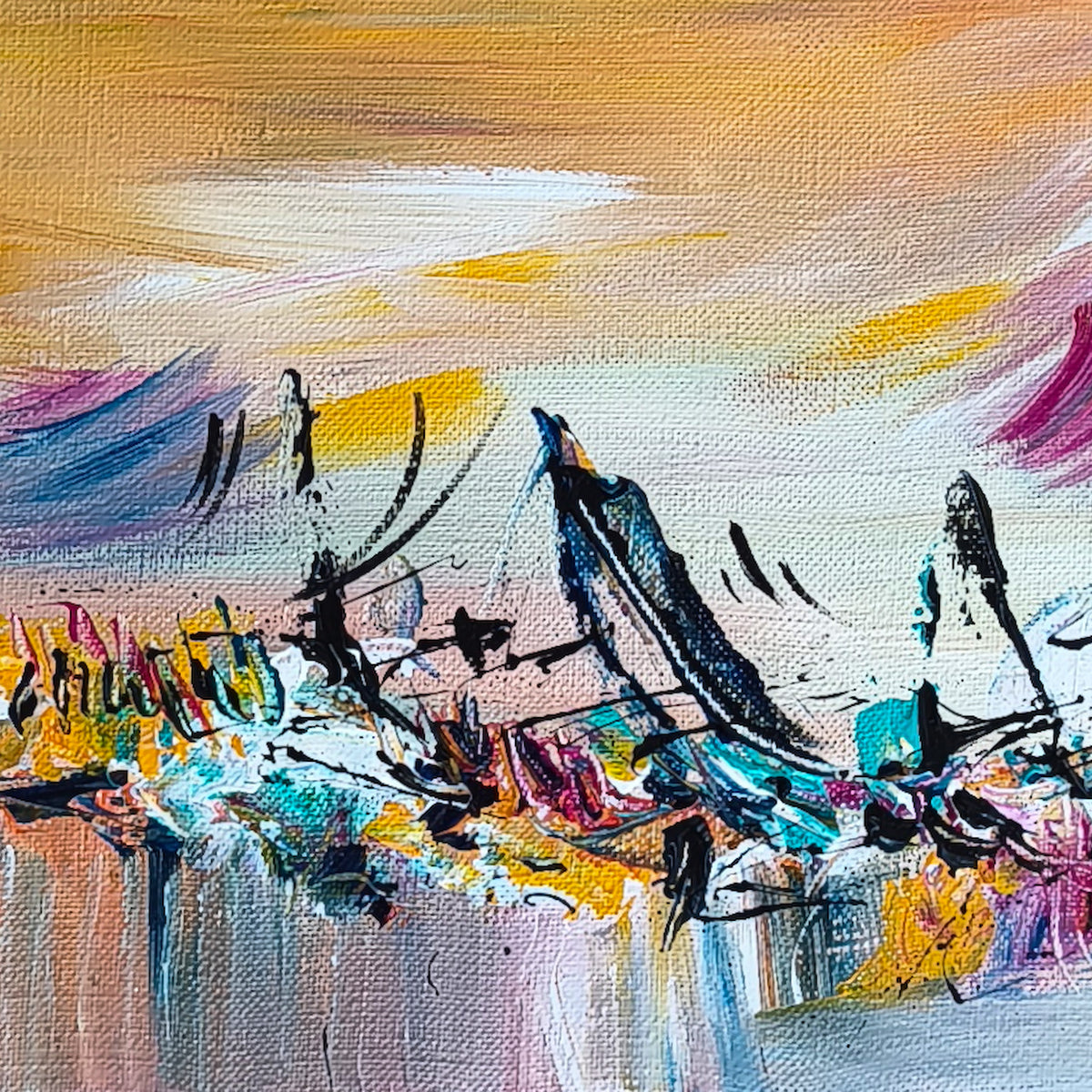 multicoloured abstract painting
