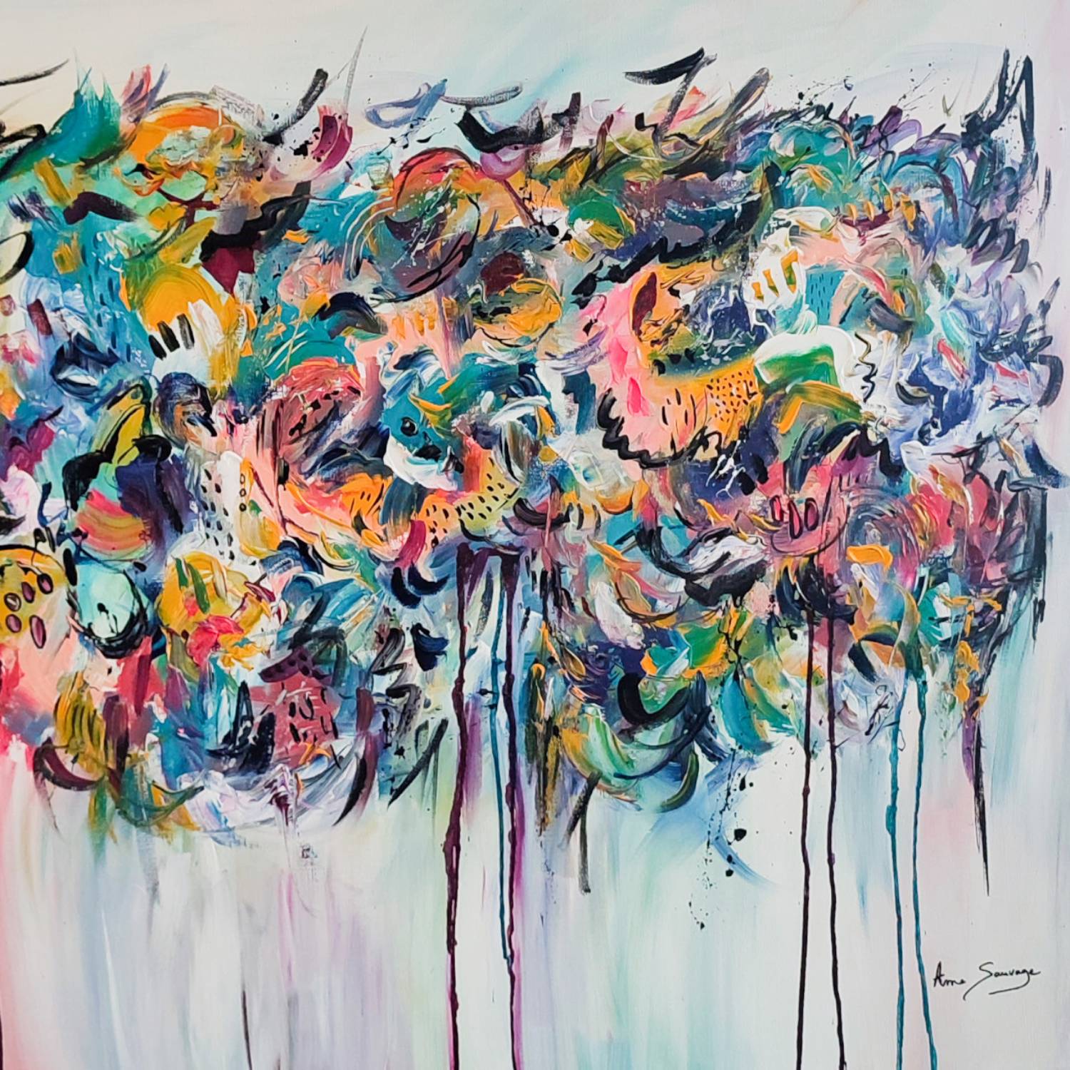 colorful contemporary abstract painting