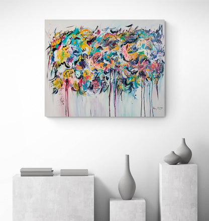 large colorful contemporary abstract painting