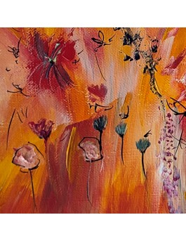 Original modern small flower artwork 
