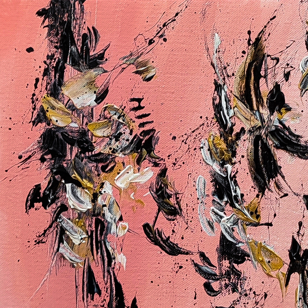 Pink abstract painting
