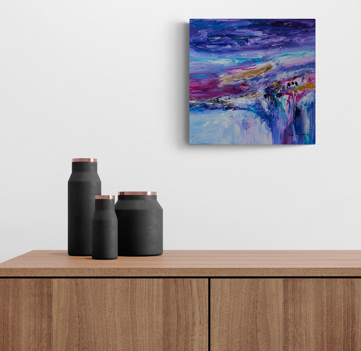 Purple abstract painting