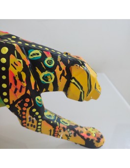 Contemporary pop art panther sculpture