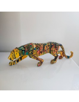 Colourful panther sculpture for contemporary interior 