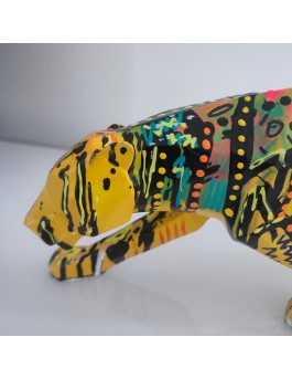 Resin panther pop art design statue