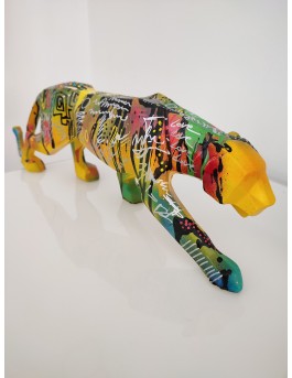 Resin panther pop art design statue