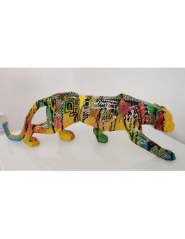 Resin panther pop art design statue
