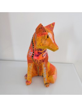 Contemporary fox street art sculpture for modern interior 